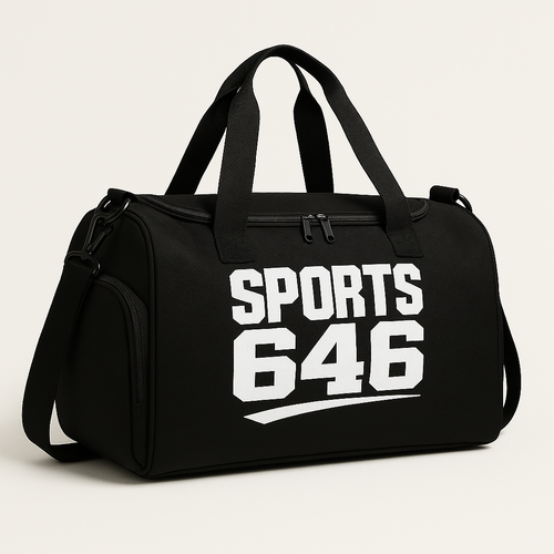 Sports646 Black Gym Duffle Bag
