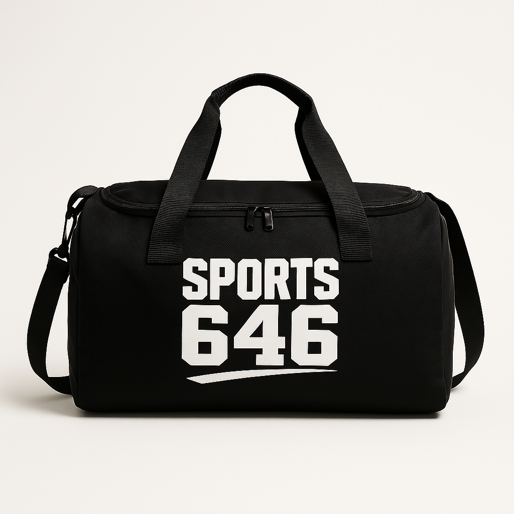 Sports646 Black Gym Duffle Bag