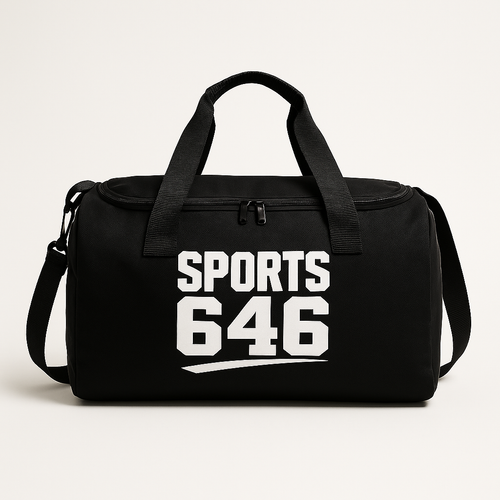 Sports646 Black Gym Duffle Bag