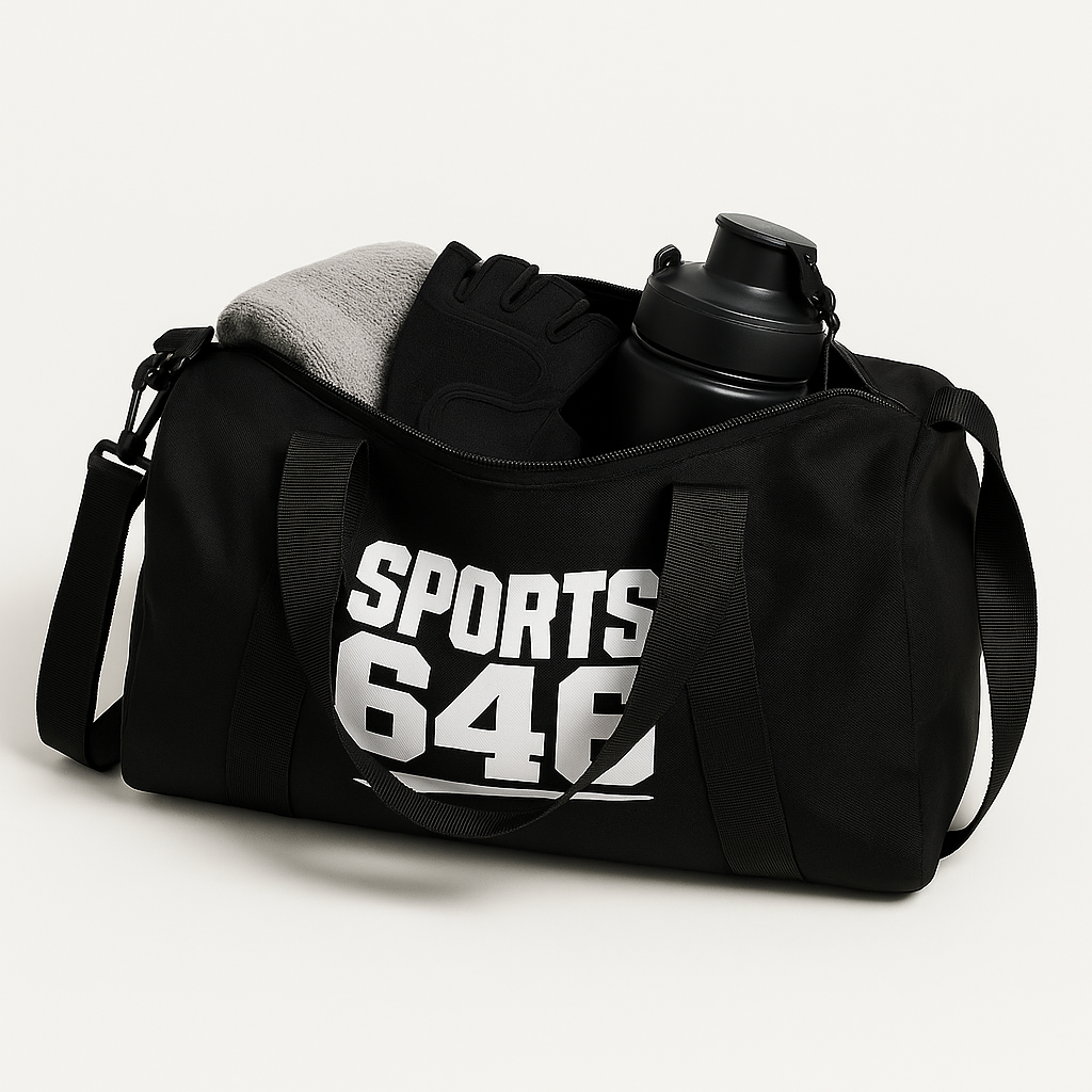 Sports646 Black Gym Duffle Bag
